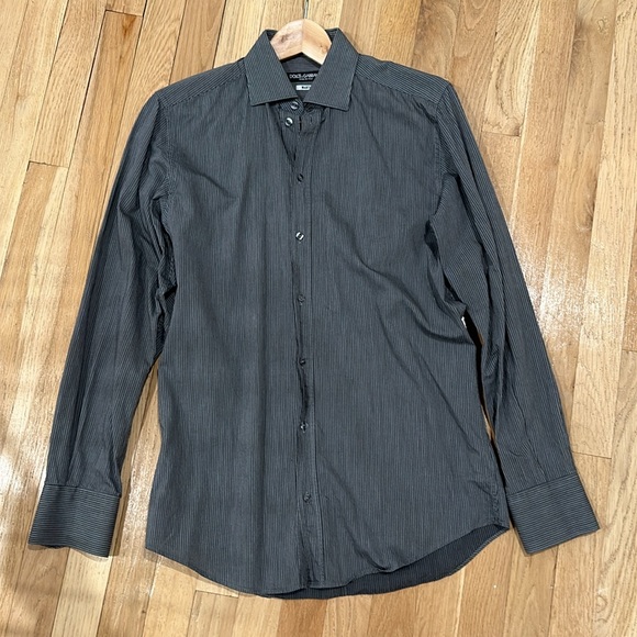 Dolce & Gabbana Black and White Checkered Dress Shirt - Picture 11 of 16